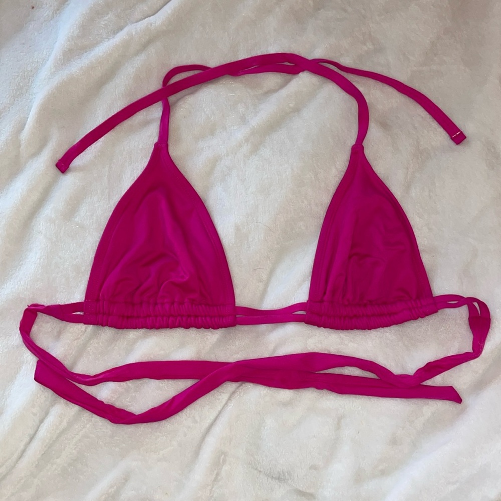 Hot pink bikini top